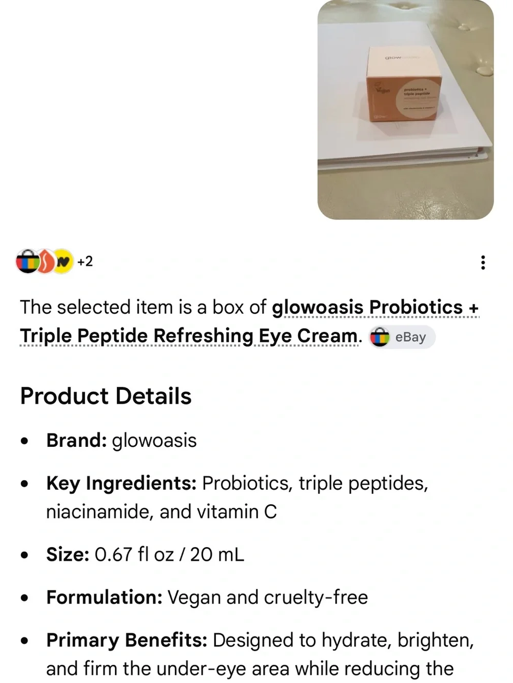 Glowoasis Eye Cream